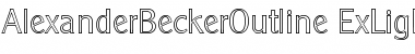 AlexanderBeckerOutline-ExLight Font