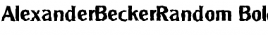 AlexanderBeckerRandom Bold Font