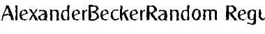 AlexanderBeckerRandom Font