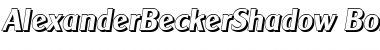 AlexanderBeckerShadow BoldItalic Font