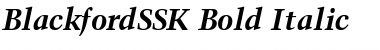 BlackfordSSK Bold Italic Font
