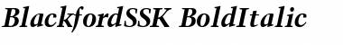 BlackfordSSK BoldItalic Font