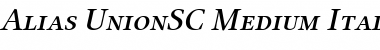 Alias UnionSC Medium Italic Font