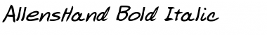 AllensHand Bold Italic
