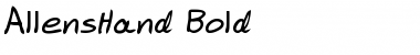 AllensHand Bold Font