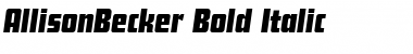 AllisonBecker Bold Italic