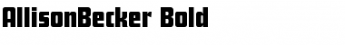 AllisonBecker Bold Font