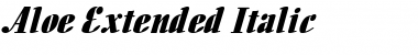 Aloe Extended Italic Font