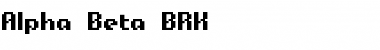 Alpha Beta BRK Font