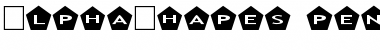 AlphaShapes pentagons Font