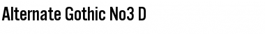 Alternate Gothic No3 D Font