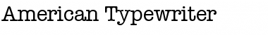 American Typewriter Regular Font