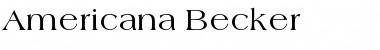 Americana Becker Regular Font
