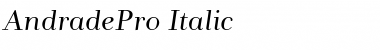 Andrade Pro Italic Font