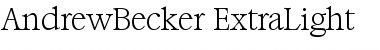 AndrewBecker-ExtraLight Font
