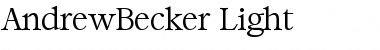 AndrewBecker-Light Regular Font