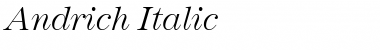 Andrich Italic Font