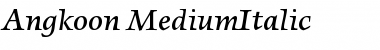 Angkoon-MediumItalic Font