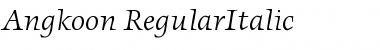 Angkoon-RegularItalic Font