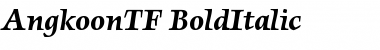 AngkoonTF-BoldItalic Regular Font