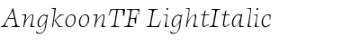 AngkoonTF-LightItalic Regular Font