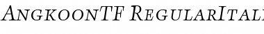AngkoonTF-RegularItalicSC Font