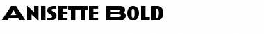 Anisette Bold Regular Font