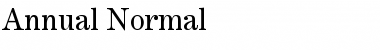 Annual Normal Font