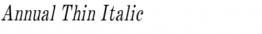 Annual Thin Italic
