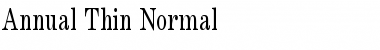 Annual Thin Normal Font