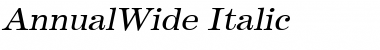 AnnualWide Italic Font