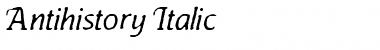 Antihistory Italic Font