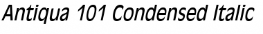 Antiqua 101 Condensed Italic Font
