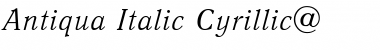 Antiqua Italic Cyrillic@ Font