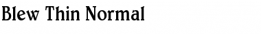 Blew Thin Normal Font
