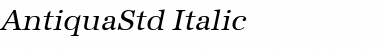 AntiquaStd Italic Font