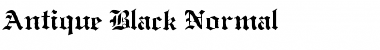 Antique Black Normal Font