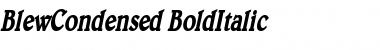BlewCondensed BoldItalic Font