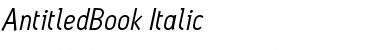 AntitledBook Italic Font