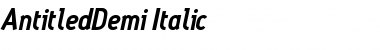 AntitledDemi Italic Font
