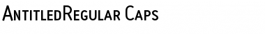 AntitledRegular Caps Font
