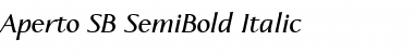 Aperto SB SemiBold Italic Font