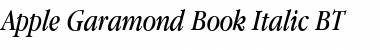 Apple Garamond BT Book Italic Font