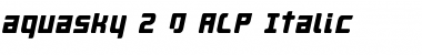 aquasky 2.0 ALP Italic Font