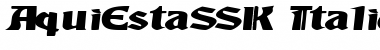 AquiEstaSSK Italic Font