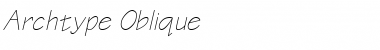 Archtype Oblique Font