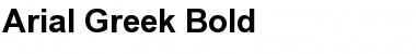 Arial Greek Bold Font