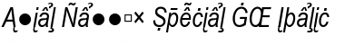 Arial Narrow Special G2 Italic Font