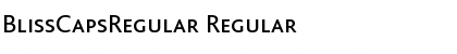 BlissCapsRegular Regular Font