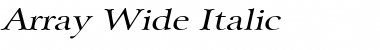 Array Wide Italic